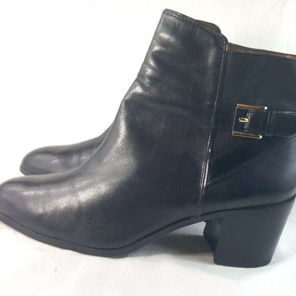 Louise Et Chie Y2K 90s Ankle Booties Boots Black Leather Zip USA Size 10 M - Picture 3 of 9